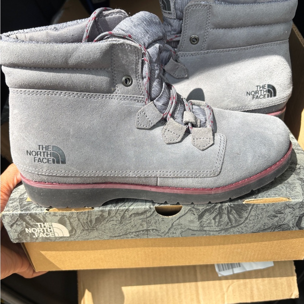 The North Face Light Gray Outdoor Boots